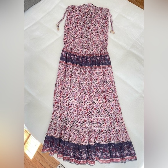 Floral Midi Dress in Pink and Purple - Picture 4 of 8